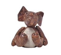 HOMESCAPES Door Stop Novelty Elephant Door Stopper Animal Faux Leather