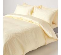 Homescapes Double Pastel Yellow Egyptian Cotton Duvet Cover Set 330 TC