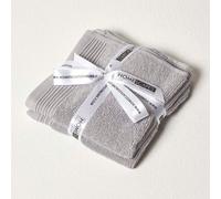 Homescapes Dove Grey 100% Combed Egyptian Cotton Set Of 2 Face Cloths 700 Gsm