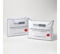 Luxury White Duck Down 13.5 Tog All Seasons Duvet Homescapes White Double
