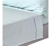 (Single, Duck Egg Blue) Organic Cotton Flat Sheet 400 Thread Count Equivalent Bed Sheet