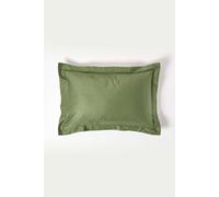 Homescapes Moss Green Organic Cotton Oxford Pillowcase 400 Tc, Standard