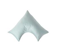 Homescapes Duck Egg Blue V Shaped Pillowcase Organic Cotton 400 Thread Count