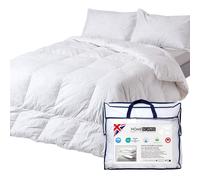 HOMESCAPES 3 in 1 All Seasons King Size 13.5 Tog (4.5 + 9), Luxury Duck Feather & Down Quilt, Anti Allergy 100% Cotton Cover Down-Proof Winter Duvets, Washable RDS & OEKO-TEX Certified