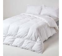 HOMESCAPES Double Duvet 10.5 Tog, Luxury Ethical Duck Feather & Down Quilt, Anti Allergy 100% Cotton Cover Down-Proof All Seasons Bed Duvets, Washable, RDS & OEKO-TEX Certified