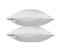 HOMESCAPES Duck Feather Euro Continental Square Pillow Pair - 80cm x 80cm (32"x32")