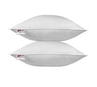 Homescapes Duck Feather Euro Continental Square Pillow Pair - 80Cm X 80Cm (32"x32")