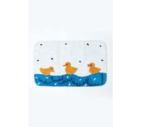 HOMESCAPES Duck Pond Bath Mat, 45 x 75 cm, 1400 GSM rug in 100% Cotton, Non Slip Spray Back, Washable at Home