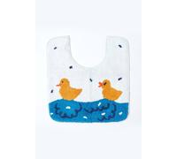 HOMESCAPES Duck Pond Pedestal Mat, 45 x 50 cm, 1400 GSM rug in 100% Cotton, Non Slip Spray Back, Washable at Home