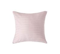 HOMESCAPES Dusky Pink Pure Egyptian Cotton Euro Size Pillowcase 40 x 40 cm 330 TC 500 Thread Count Percale Equivalent Satin Stripe Pillow Case with Zip Pack of 2