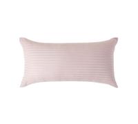 HOMESCAPES Dusky Pink Pure Egyptian Cotton Euro Size Pillowcase 40 x 80 cm 330 TC 500 Thread Count Percale Equivalent Satin Stripe Pillow Case with Zip