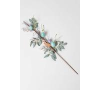 Homescapes Easter Bunny And Artificial Foliage Stem In Blue Blue One Size