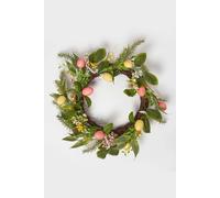 Homescapes Easter Wreath With Pastel Easter Eggs Multi One Size
