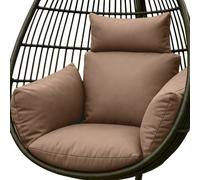 Homescapes Egg Chair Cushion Beige, Waterproof Hanging Swing Chair Cushion With Removable Headrest & Ties