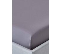 HOMESCAPES Dark Grey Extra Deep Fitted Sheet (18”) Double 200 TC 400 Thread Count Equivalent Pure Egyptian Cotton Bed Sheet with Fully Elasticated Skirt