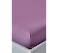 HOMESCAPES Purple Grape Extra Deep Fitted Sheet (18”) King 200 TC 400 Thread Count Equivalent Pure Egyptian Cotton Bed Sheet with Fully Elasticated Skirt
