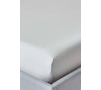 Homescapes Egyptian Cotton Deep Fitted Sheet 18 Inch 200 Thread Count In Silver Silver
