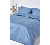 HOMESCAPES 1000 Thread Count Egyptian Cotton Blue Duvet Cover Set Double Luxury Quilt Cover Bedding Set 2 Pillowcases Included