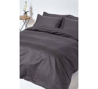 HOMESCAPES 1000 Thread Count Egyptian Cotton Grey Duvet Cover Set Single Luxury Quilt Cover Bedding Set Pillowcase Included
