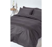 HOMESCAPES 1000 Thread Count Egyptian Cotton Grey Duvet Cover Set Single Luxury Quilt Cover Bedding Set Pillowcase Included