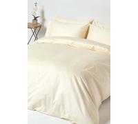 (Single, Cream) Duvet Cover with Pillowcase 1000 Thread count