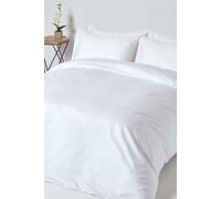 Homescapes Egyptian Cotton Duvet Cover with Pillowcase 1000 TC in White | Size: Double Homescapes White Double