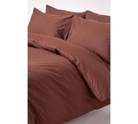 Homescapes Single Chocolate Brown Egyptian Cotton Duvet Cover Set 200 TC
