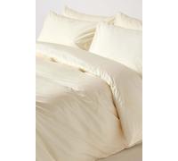 HOMESCAPES Cream Pure Egyptian Cotton Duvet Cover Set Single 200 TC 400 Thread Count Equivalent Pillowcase Included Quilt Cover Bedding Set