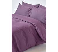 Homescapes Egyptian Cotton Duvet Cover With Pillowcase, 200 Tc In Grape Grape Single