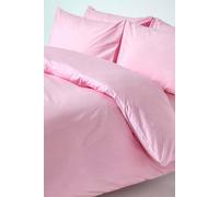 HOMESCAPES Pink Pure Egyptian Cotton Duvet Cover Set Double 200 TC 400 Thread Count Equivalent 2 Pillowcases Included Quilt Cover Bedding Set