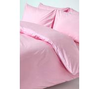 HOMESCAPES Pink Pure Egyptian Cotton Duvet Cover Set Single 200 TC 400 Thread Count Equivalent Pillowcase Included Quilt Cover Bedding Set