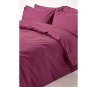 HOMESCAPES Plum Purple Pure Egyptian Cotton Duvet Cover Set Double 200 TC 400 Thread Count Equivalent 2 Pillowcases Included Quilt Cover Bedding Set