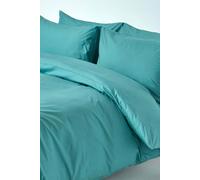 HOMESCAPES Teal Pure Egyptian Cotton Duvet Cover Set Super King 200 TC 400 Thread Count Equivalent 2 Pillowcases Included Quilt Cover Bedding Set