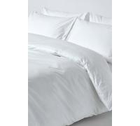HOMESCAPES White Pure Egyptian Cotton Duvet Cover Set Single 200 TC 400 Thread Count Equivalent Pillowcase Included Quilt Cover Bedding Set