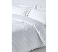 HOMESCAPES White Pure Egyptian Cotton Duvet Cover Set Double 200 TC 400 Thread Count Equivalent 2 Pillowcases Included Quilt Cover Bedding Set