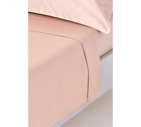 HOMESCAPES 1000 Thread Count Egyptian Cotton Beige Flat Sheet King Size Luxury Bed Sheet