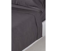 HOMESCAPES 1000 Thread Count Egyptian Cotton Grey Flat Sheet Super King Size Luxury Bed Sheet