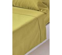 HOMESCAPES 1000 Thread Count Egyptian Cotton Green Flat Sheet Double Luxury Bed Sheet