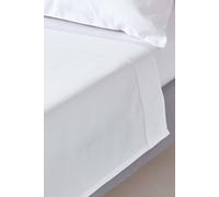 HOMESCAPES 1000 Thread Count Egyptian Cotton White Flat Sheet Double Luxury Bed Sheet