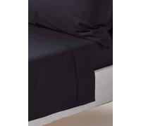 Homescapes Egyptian Cotton Flat Sheet 200 Thread Count In Black Black