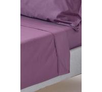 HOMESCAPES Purple Grape Pure Egyptian Cotton Flat Sheet Single 200 TC 400 Thread Count Equivalent Bed Sheet