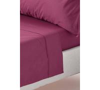 Egyptian Cotton Flat Sheet 200 Thread Count Homescapes Plum Single Flat