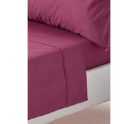 Homescapes Plum Egyptian Cotton Flat Sheet 200 Tc, Double