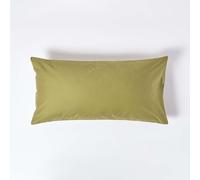 Homescapes Housewife Pillowcase Premium 1000 TC Egyptian Cotton Sateen Weave King Size Olive Green