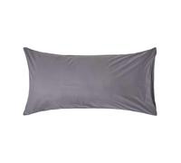 HOMESCAPES Dark Grey Pure Egyptian Cotton King Size Pillowcase 200 TC 400 Thread Count Percale Equivalent Housewife Pillow Case