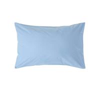 HOMESCAPES Light Blue Pure Egyptian Cotton Pillowcase Standard Size 200 TC 400 Thread Count Percale Equivalent Housewife Pillow Case