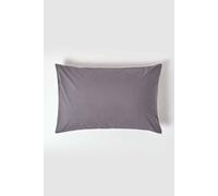 HOMESCAPES Dark Grey Pure Egyptian Cotton Pillowcase Standard Size 200 TC 400 Thread Count Percale Equivalent Housewife Pillow Case