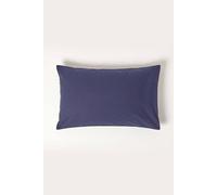 HOMESCAPES Navy Blue Pure Egyptian Cotton Pillowcase Standard Size 200 TC 400 Thread Count Percale Equivalent Housewife Pillow Case