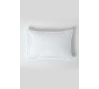 HOMESCAPES White Pure Egyptian Cotton Pillowcase Standard Size 200 TC 400 Thread Count Percale Equivalent Housewife Pillow Case
