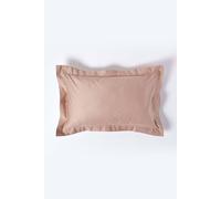 HOMESCAPES Premium 1000 TC Egyptian Cotton Sateen Weave Oxford Pillowcase, Standard Size - Moonlight Beige